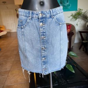 “Divided” Jean skirt